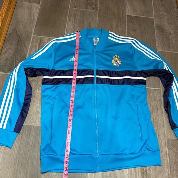 Adidas Real Madrid Track Jacket Blue White XL Soccer Full Zip Embroidered Crest. - Picture 8 of 12